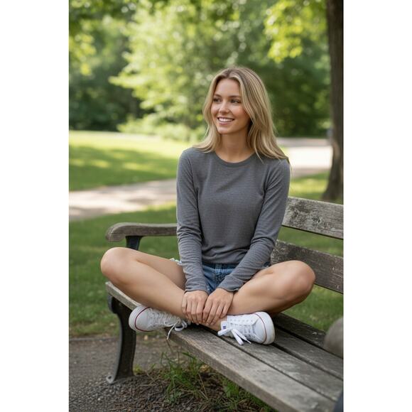 Eddie Bauer Tops - Eddie Bauer Women's Resolution Stretch Long-Sleeve T-Shirt Purple S Thumb Hole
